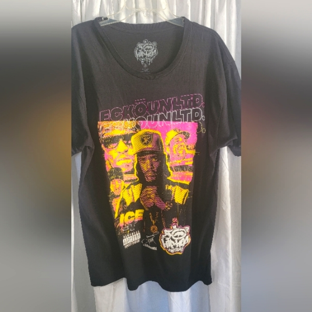 Ecko Unltd X Ice T 50th Anniversary Hip Hop‎ T Shirt Men’s XL Black